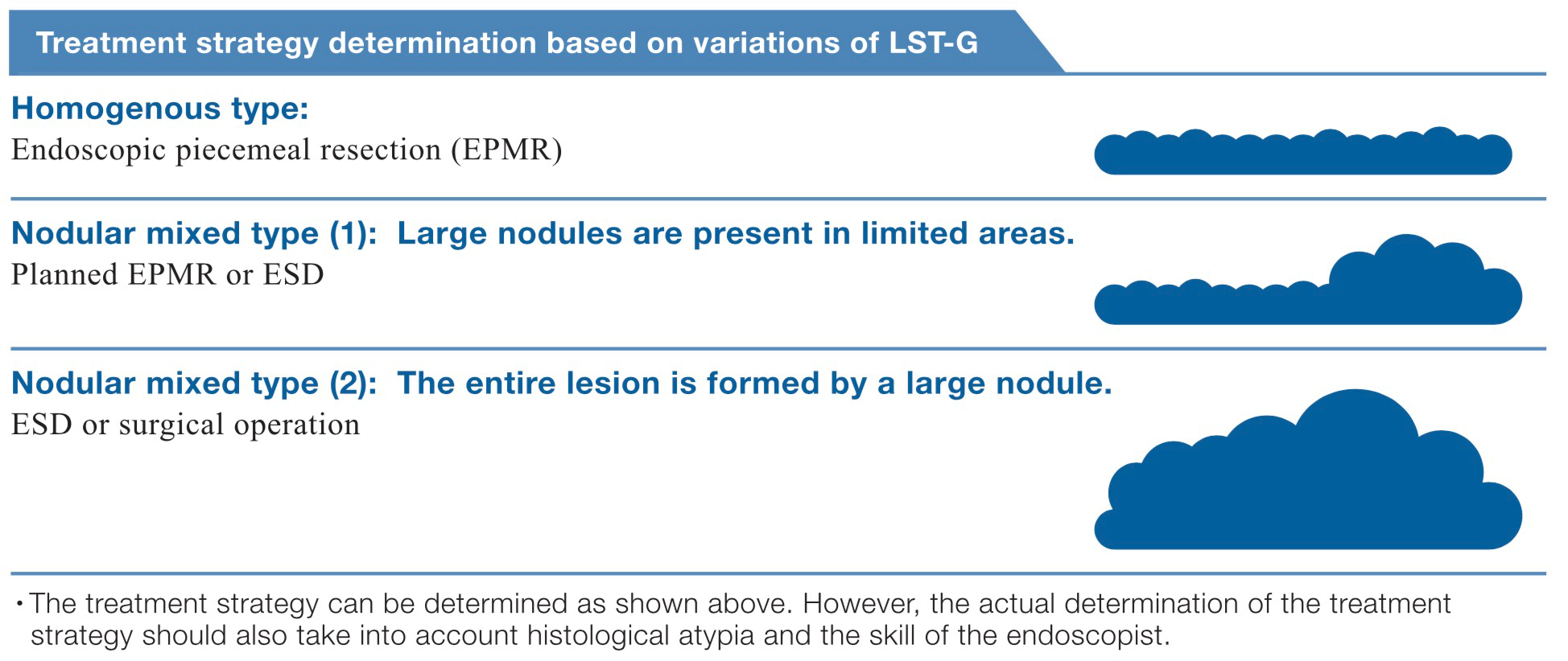 Treatment strategy determination based on variations of LST-G